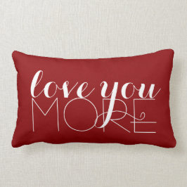 Cojín Lumbar Ámele más texto en blanco en rojo