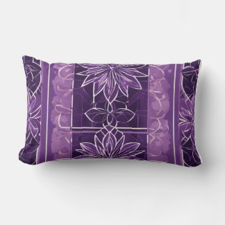 Cojín Lumbar Amethyst Floral Long Pillow - Ele Minimalista