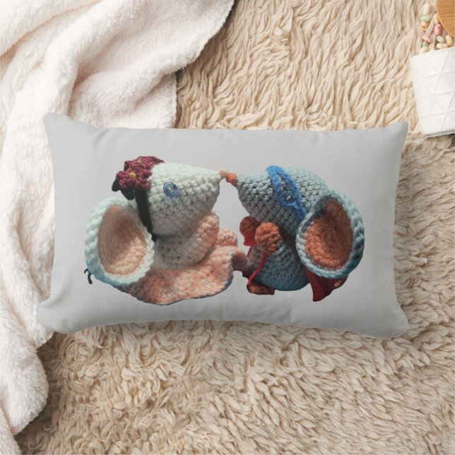Cojín Lumbar Amigurumi Mice Design (Manta)