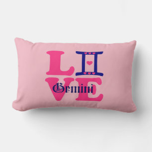 Cojín Lumbar ♊ 😍 amo al Rótulo Fab Lumbar de Gemini-Best Zodia