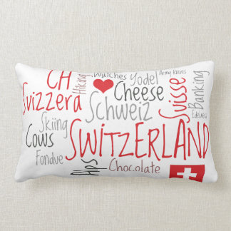Cojín Lumbar Amo las cosas suizas preferidas de Suiza