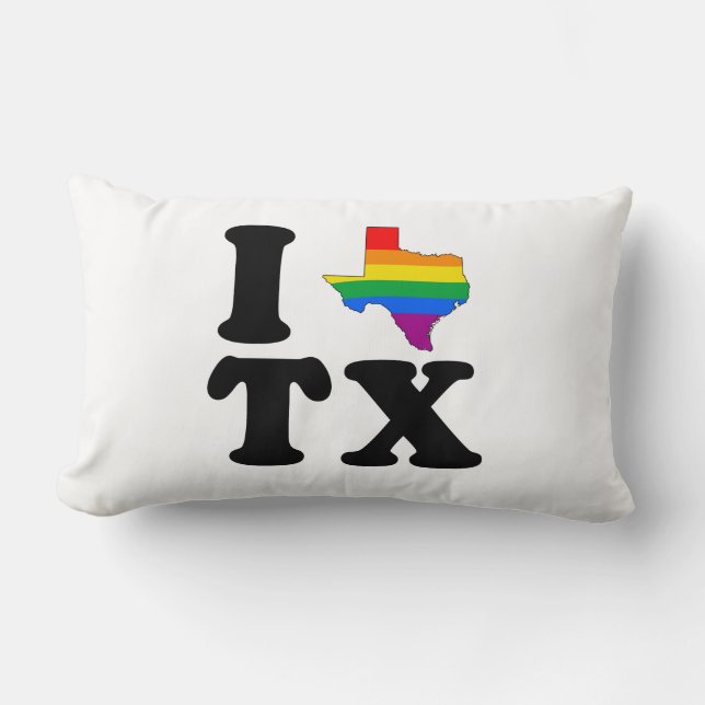 COJÍN LUMBAR AMO TEJAS GAY (Anverso)