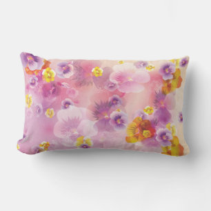 Cojín Lumbar Amor a las flores rosas - Pillow