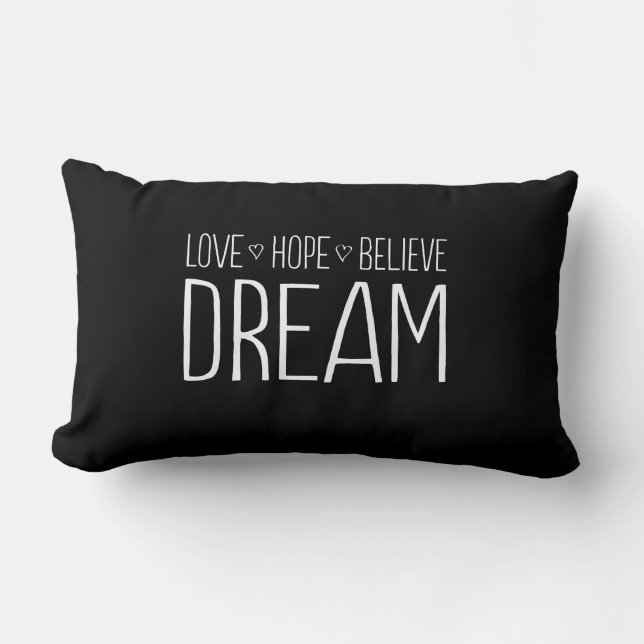 Cojín Lumbar Amor. Esperanza. Crea. Sueño (Anverso)