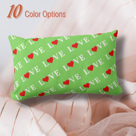 Cojín Lumbar AMOR Moda moderna verde lima elegante diversión M