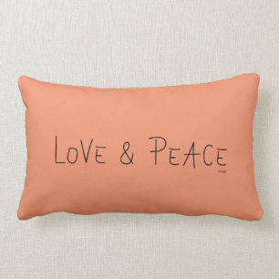 Cojín Lumbar Amor y paz, decoración casera