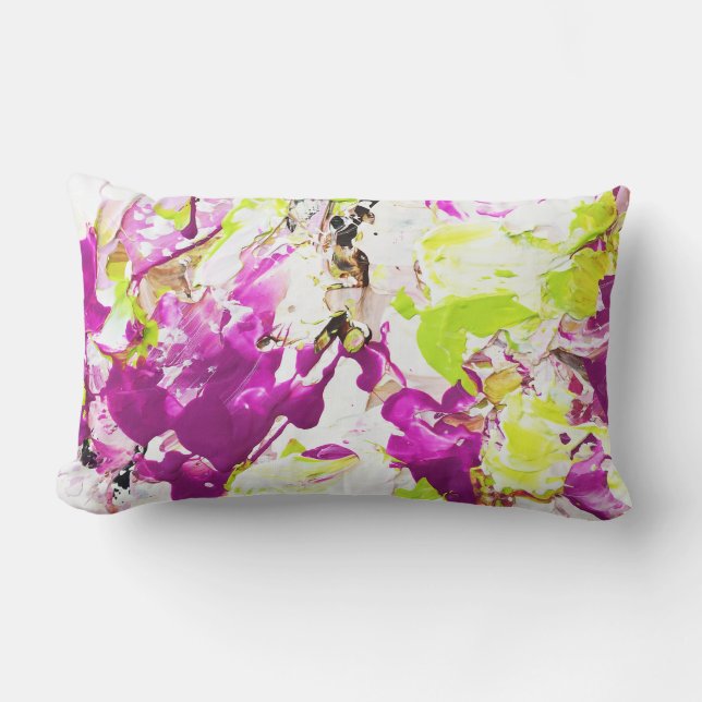 Cojín Lumbar Amortiguador magenta de la lluvia (Anverso)