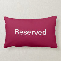 Amortiguador reservado/almohada en rojo