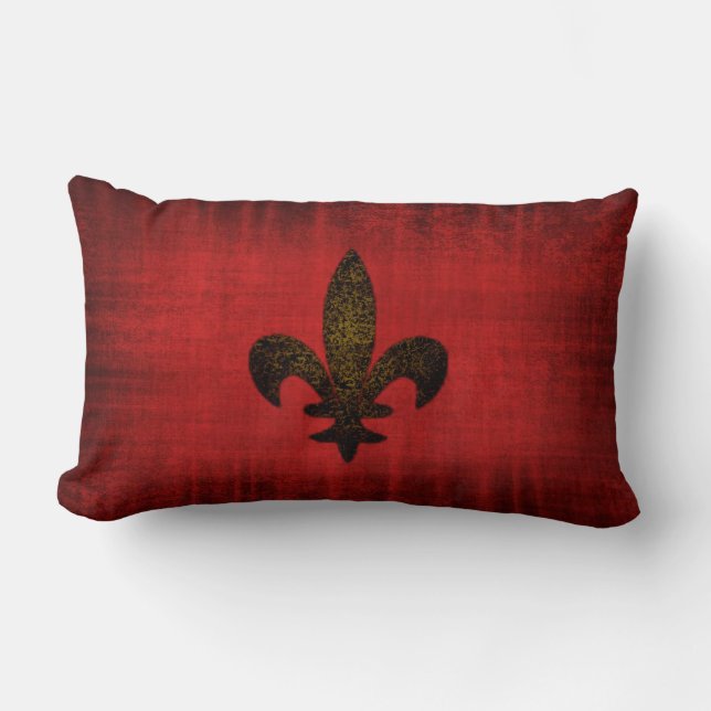 Cojín Lumbar Amortiguador rojo medieval del terciopelo (Anverso)