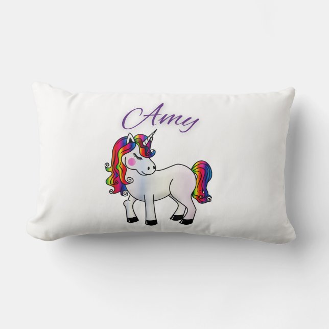 Cojín Lumbar "Amy" Nombre personalizado Lumbar Pillow (Anverso)