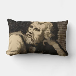 Cojín Lumbar Ancient Roman Mythology Statue Sepia Accent Pillow