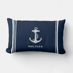 Cojín Lumbar Ancla de Barco Personalizada Náutica