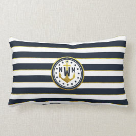 Cojín Lumbar Anclaje náutico en la marina y el oro