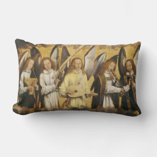 Cojín Lumbar ángeles músicos por el panel izquierdo de Memling