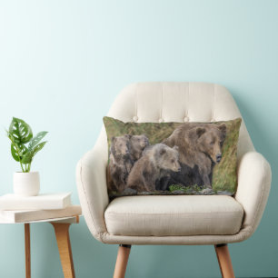 Cojín Lumbar Animales de bebé más afectados Kodiak Mama Bear