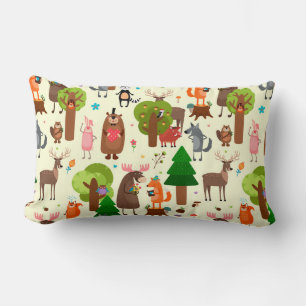 Cojín Lumbar Animales de bosque adorables