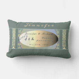 Cojín Lumbar Aniversario del Boda personalizado Flor Silvestre 