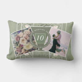 Cojín Lumbar Aniversario personalizado 2 Fotos+   PlantillasCan