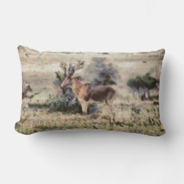 Cojín Lumbar Antelope pintado abstracto en lo salvaje