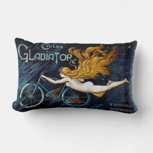 Cojín Lumbar Anuncio de Gladiator de Ciclos de Ciclismo Vintage