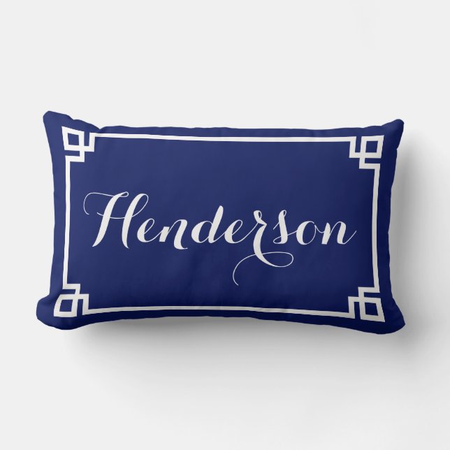 Cojín Lumbar Apellido dominante griego de la marina de guerra (Anverso)