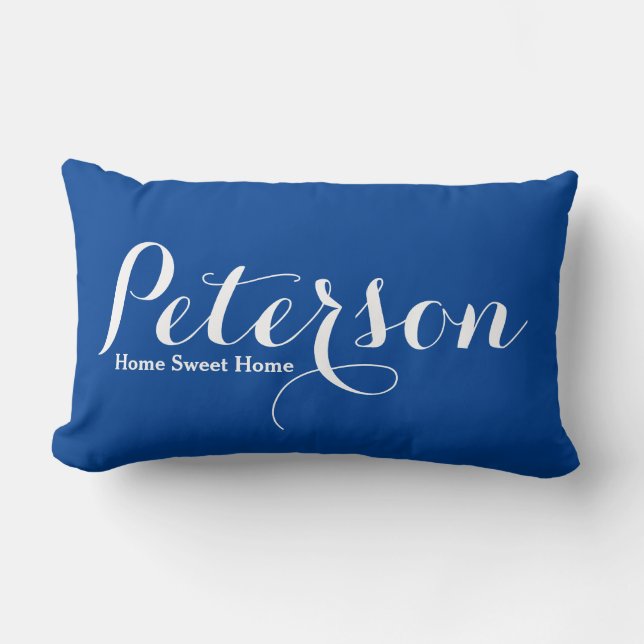 Cojín Lumbar Apellido Lumbar Pillow Hogar Sweet Home (Anverso)