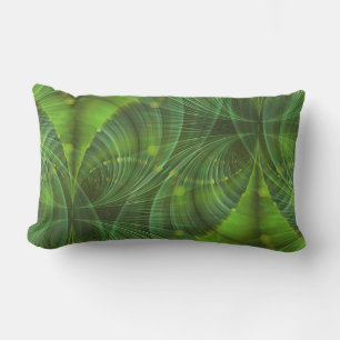 Cojín Lumbar Apófisis Arte Fractal I - verde