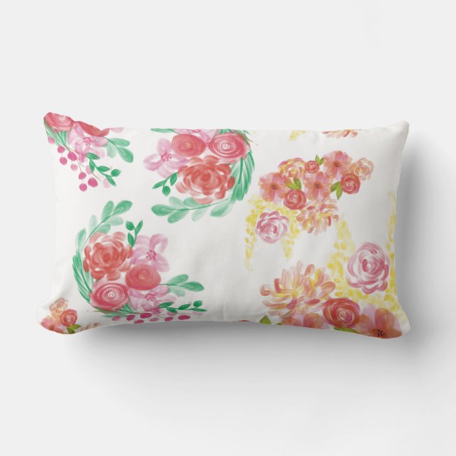 Cojín Lumbar Aqua flor (Anverso)