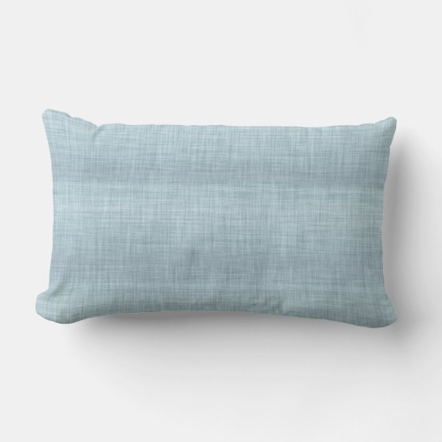 Cojín Lumbar Aqua Linen Textura Lumbar Pillow (Anverso)