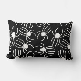 Cojín Lumbar Araña de garrapata negra y blanca