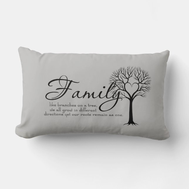 Cojín Lumbar Árbol de familia (Anverso)