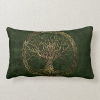 Árbol de la vida - Yggdrasil - verde y oro