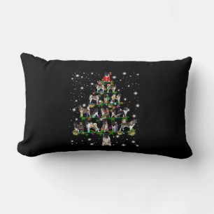Cojín Lumbar Árbol De Navidad Akita Cubierto Por Flashli