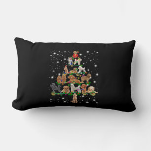 Cojín Lumbar Árbol de Navidad de canapé cubierto por linterna