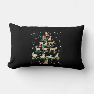 Cojín Lumbar Árbol De Navidad De Labrador Cubierto De Lámparas