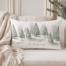 Árbol de Navidad de Monograma de Pino de Bosque In