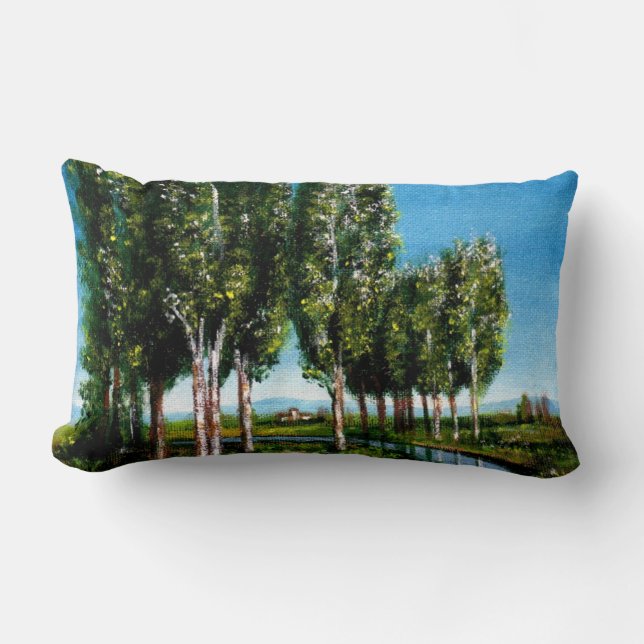 COJÍN LUMBAR ÁRBOLES DE NATALIDAD EN TOSCANA (Anverso)