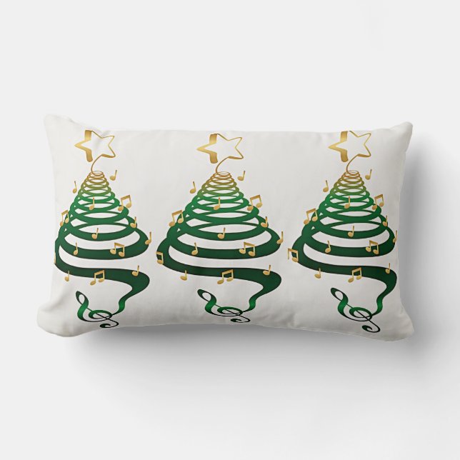 COJÍN LUMBAR "ÁRBOLES DE NAVIDAD MODERNOS GENIALES" (Anverso)