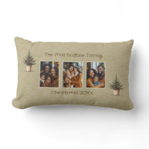 Árboles de Navidad rústicos Tres fotos personaliza