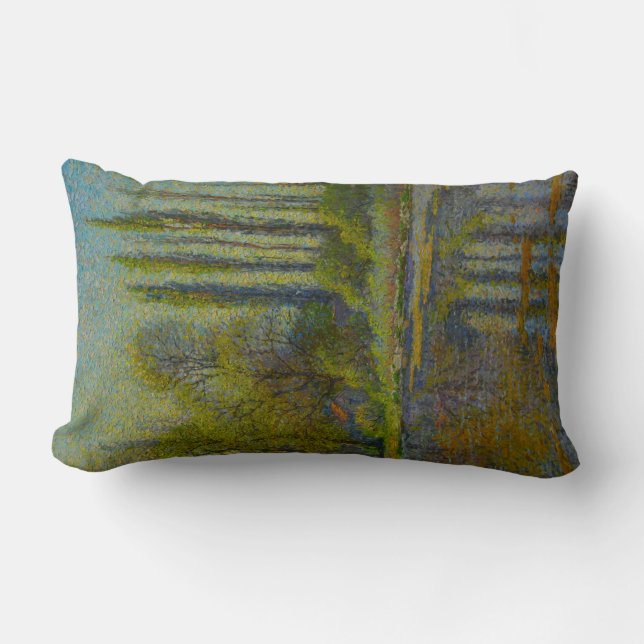 Cojín Lumbar Árboles populares en primavera (paisaje de Utah) ( (Anverso)