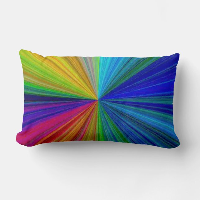 Cojín Lumbar Arcoiris gradiente circular (Anverso)
