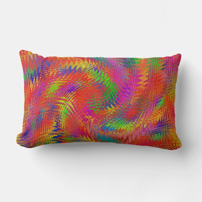 Cojín Lumbar Arcoiris tejido (Anverso)