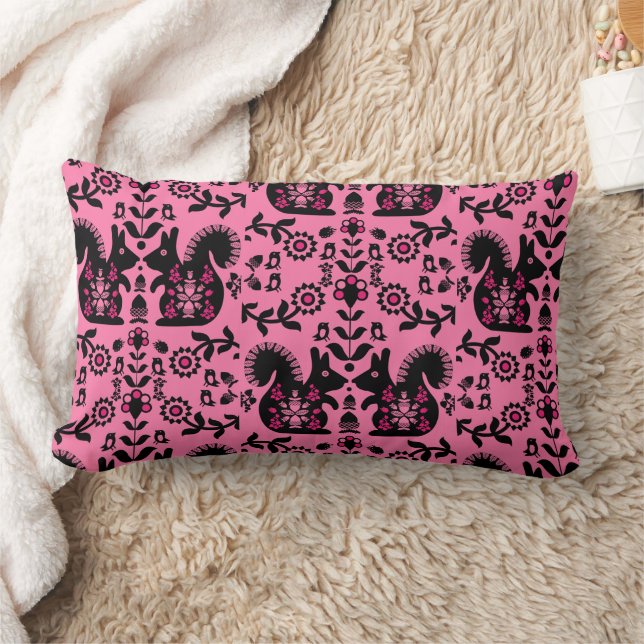 Cojín Lumbar Ardilla Escandinavia Nórdica Arte Popular (Manta)