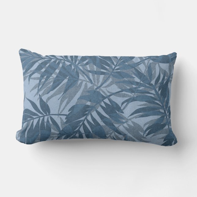 Cojín Lumbar Areca Palms Vintage tropical hawaiano (Anverso)