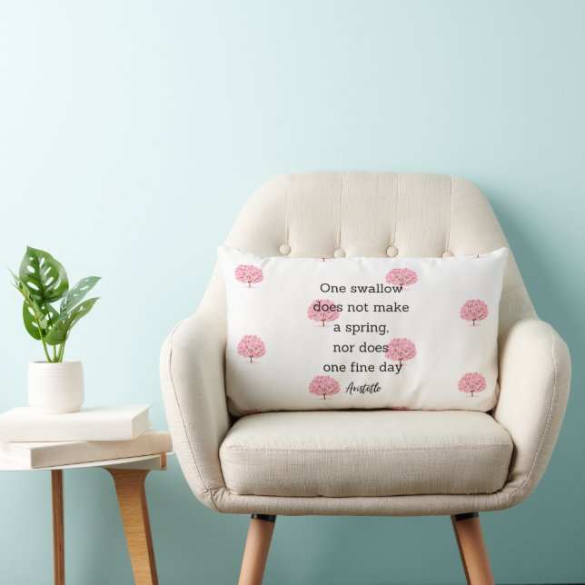 Cojín Lumbar Aristotle Spring Quote Decor For Home  (Silla)