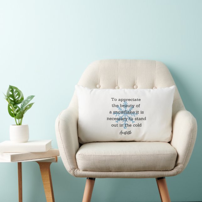 Cojín Lumbar Aristotle Winter Quote Decor For Home (Silla)