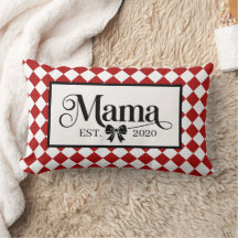 Arlequín de Cuadros Rojos Mama Personalizado Est.