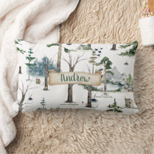 Cojín Lumbar Armonía del Bosque Encantado Personalizable