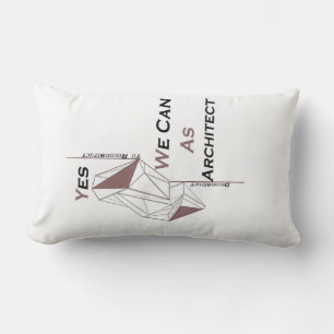 Cojín Lumbar arquitectura, diseño moderno, arte geométrico, neg