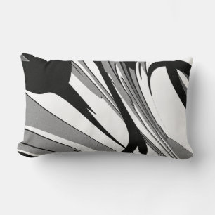 Cojín Lumbar Arte de formas en blanco y negro